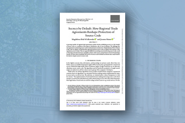 Artykuł dr hab. M. Słok-Wódkowskiej i dr J. Mazur w czasopiśmie Journal of International Economic Law