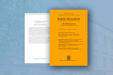 Publikacja prof. Jakoba F. Stagla oraz mgr Igora Adamczyka w renomowanym czasopiśmie Rabels Zeitschrift für ausländisches und internationales Privatrecht